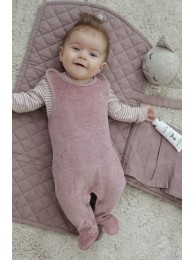 Serendipity - Newborn Romper - Velour Rose